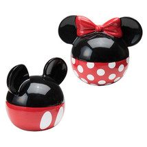Walt Disney Mickey &amp; Minnie Ears Ceramic Salt and Pepper Shakers Set NEW... - $28.98
