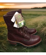 John Deere 50980 Made in USA Mens Soft Toe Work Brown Leather Boots Size 12 - $1,597.86 MXN
