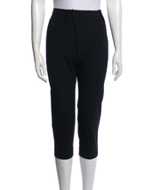 Nili Lotan 2 Virgin Wool Crop Stretch Straight Dress Pants Work Career Black - £70.77 GBP