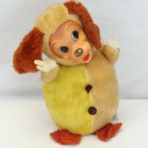Disney Lady &amp; Tramp Rubber Face Plush Musical Baby Toy Roly Poly Vintage - $42.13