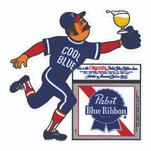 Pabst Blue Ribbon Baseball Cool Blue Decal / Bumper Sticker - £2.85 GBP+