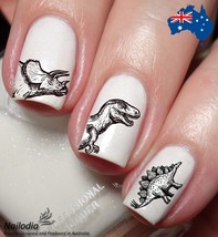 Dinosaur T-Rex Nail Art Decal Sticker Water Transfer Slider - Jurassic Theme - $4.59