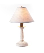 Butcher Lamp in Americana Vintage White with Linen Fabric Shade - $304.62 CAD