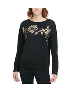 Calvin Klein Women XL Black Gold Metallic Cotton Long Sleeve Sweater NWT... - $39.19