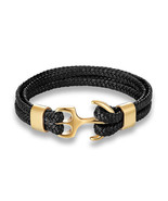 Fashion Unisex leather anchor Bracelets Cuff Bangle Best Gift - £12.32 GBP