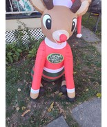 4.5&#39; Christmas Inflatable Rudolph The Red Nosed Reindeer Airblown LED&#39;S ... - €34,22 EUR