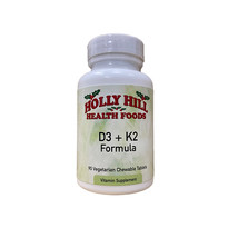 Holly Hill Health Foods D3 + K2 Formula, 90 Vegetarian Chewable Tablets - £15.94 GBP