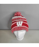 University of Wisconsin Badgers Beanie Pom Adult OS Striped Embroidered ... - $13.88