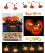 LED Pumpkin Halloween String Lights Garland Light-Up Spooky Scary Fun De... - £11.95 GBP