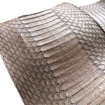 Cobra Snakeskin Snake Skin Supple Hide Leather without Hole Glossy Taupe - $225.92 MXN+