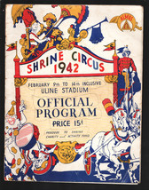 Shrine Circus Program 2/9/1942-Uline Stadium-Event schedule-circus info-photo... - £32.19 GBP