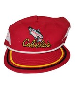 Vintage CABELA’S Cap Hat Embroidered Salmon Trucker Fishing Fish Red - €42,11 EUR