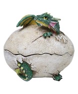 Green Dragon Hatchling Breaking Out Of Egg Shell Decorative Jewelry Box ... - €22,38 EUR