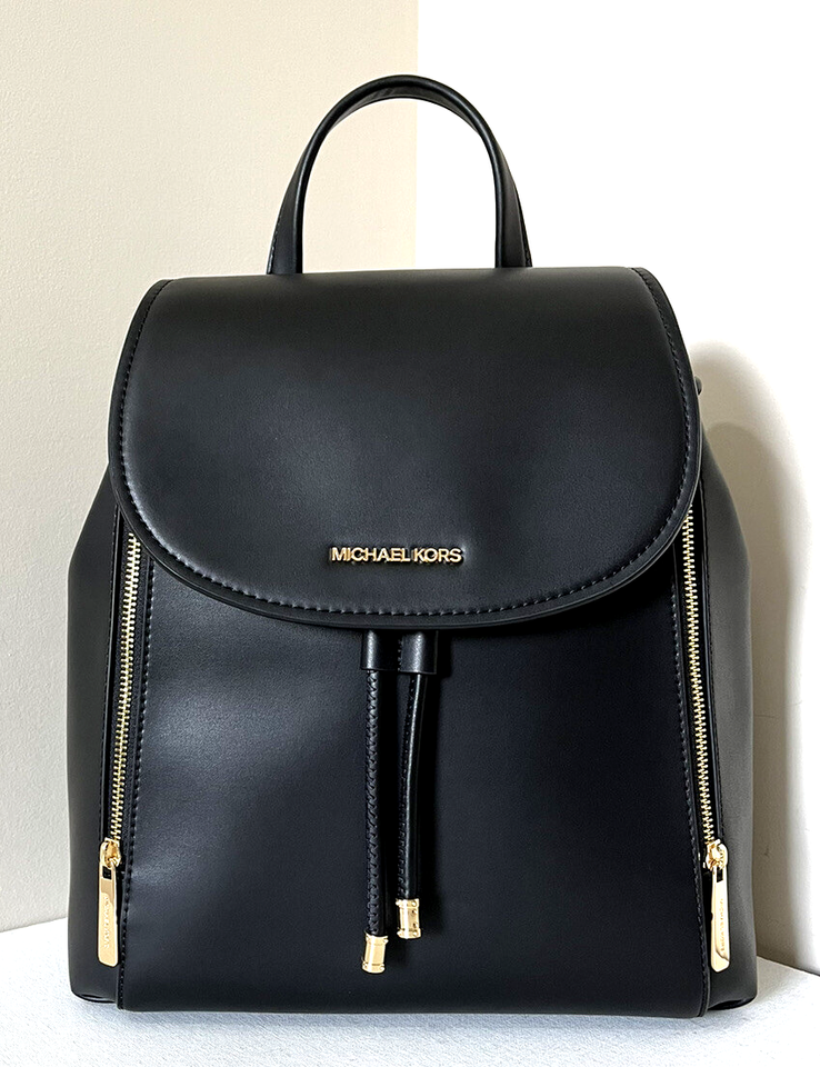 New Michael Kors Phoebe Medium Flap Drawstring Backpack Non-Leather Vega... - $120.81