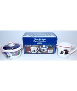 NIB NORITAKE TWAS THE NIGHT BEFORE CHRISTMAS CREAMER &amp; SUGAR BOWL WITH LID - $84.14
