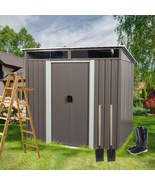 6x5ft Outdoor Metal Storage Shed - Transparent - $330.99