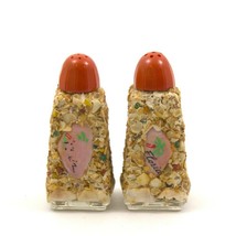 Vintage Florida Salt and Pepper Shakers Decorated with Shells - $14.24