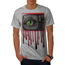 Wellcoda Eye Old TV Blood Fashion Mens T-shirt, Evil Graphic Design Printed Tee - £14.87 GBP+