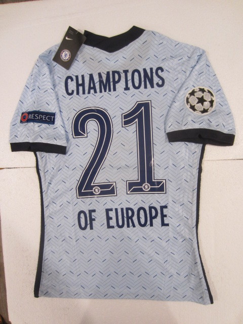 Primary image for Chelsea FC #21 UCL 2021 Champions of Europe Match Away Soccer Jersey 2020-2021