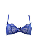 L&#39;agent By Agent Provocateur Womens Bra Lace Elegant Floral Blue Size Uk 32B - £38.83 GBP