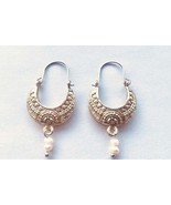 *NEW* Traditional Croatian Handmade Earrings With White Pearls - Verizice - £9.87 GBP