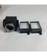 Optical Prism Viewer/Beam Splitter Housing &amp; 2 Glass Stereoscopic Slide ... - $24.75