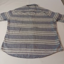 American Eagle Outfitters Classic Fit Men's White & Gray Stripes Shirt Sz Large  image 2