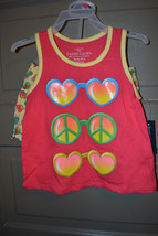 Faded Glory Girls 2 Piece  Short Set Size  NWT Hearts Peace - £5.43 GBP