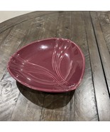Haeger Pottery Platter Deco Maroon 3281 Art MCM Vintage 1984 - $67.90 CAD