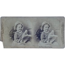 Antique Stereoscope Stereoscopic Card Melander &amp; Bro. Chicago #72 Child Grandma - $23.17