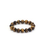 Natural AAA Yellow Tiger Eye Round Smooth Stretchy Beaded Bracelet, Sku#... - $10.00