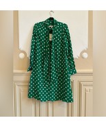 L.K. Bennet London Dr Evia Dress Green Polka Dot Silk $535 Sz US 6 - $4,620.35 MXN