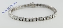 14k White Princess Classic Diamond Tennis Bracelet (8.8 Ct G-H SI Clarity) - £10,043.03 GBP
