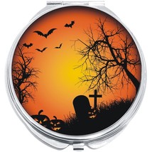 Halloween Scene Gravestone Compact with Mirrors - for Pocket or Purse - £9.37 GBP
