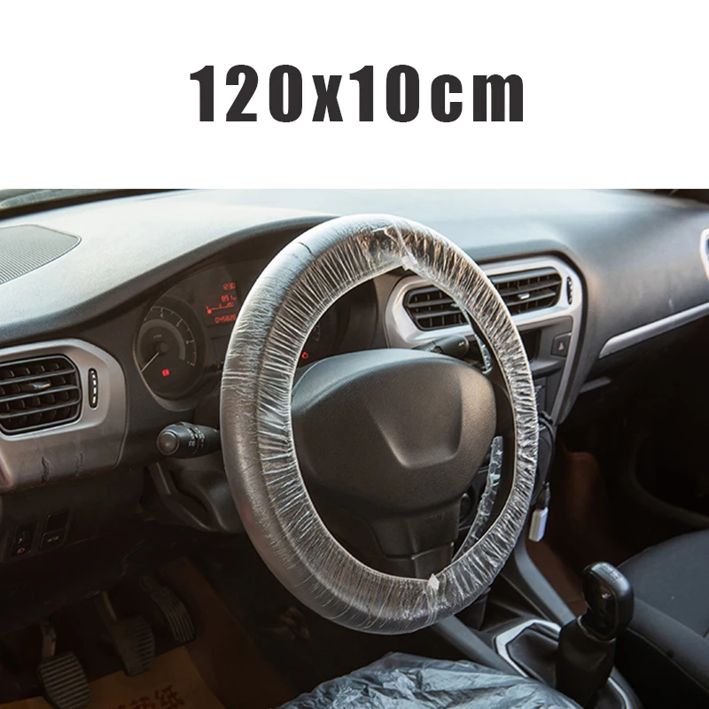 Disposable Plastic Car Steering Wheel Covers - Set of 100 - £9.85 GBP