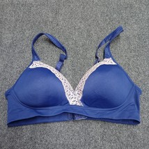 Hanes Bra Women Small Blue Wireless Ultimate Cool Comfort T Shirt - $9.02