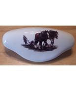 Ceramic Cabinet Drawer Pull Workjing Horse Clydesdales - $11.33 CAD
