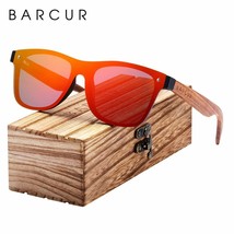 BARCUR Sunglasses Men Polarized Wood Sun glasses for men Sports Eyewear Square - £22.62 GBP+