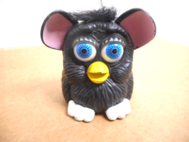 1998 McDonalds Furby Happy Meal Peek-a-boo Toy Black Body Tuft Blue Eye Non-Work - £5.49 GBP