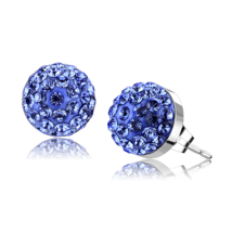 TK3550 - High polished (no plating) Stainless Steel Earrings with Top Gr... - $405.43 MXN
