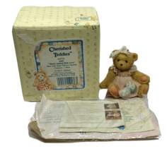 Cherished Teddies Amy Hearts Quilted With Love 1992 Enesco Figurine #910732 Box - £7.90 GBP