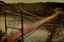 c1910 Suspension Bridge from Queenston to Lewiston Canada Unposted Postcard bk64 - £4.67 GBP