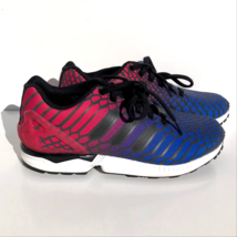 Adidas Running Shoe Women 8.5 ZX Flux Xeno 2015 Negative Collection in Blue Red - £59.30 GBP