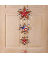 Patriotic Americana Star Trio Welcome Sign Hanging 4th of July Door Wall... - $609.48 MXN
