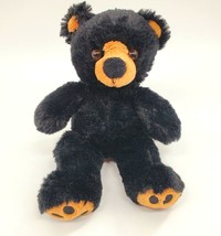 11&quot; Teddy Mountain Black Bear Plush Stuffed Animal Lovey w Secret Pocket B306 - £10.21 GBP