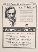 1925 Print Ad Silent Movie Director Irvin Willat 3 Paramount Movies in 1925 - £19.50 GBP
