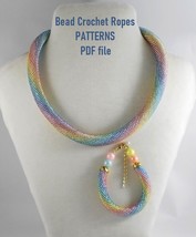 Bead Crochet Rope patterns «Victory» Necklace and Bracelet. PDF file - $6.78 CAD