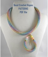 Bead Crochet Rope patterns «Victory» Necklace and Bracelet. PDF file - $6.78 CAD
