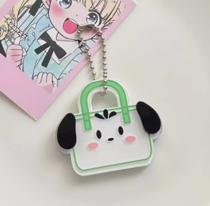 Double handbag key chain ins girl heart sweet pendant - $19.80