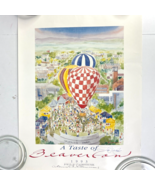 A Taste of Beaverton OR 1993 Hot Air Balloons Vtg Event Poster Clemmens ... - £56.87 GBP